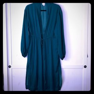 Green over piece with necklace